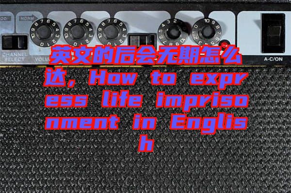 英文的后會無期怎么達,How to express life imprisonment in English