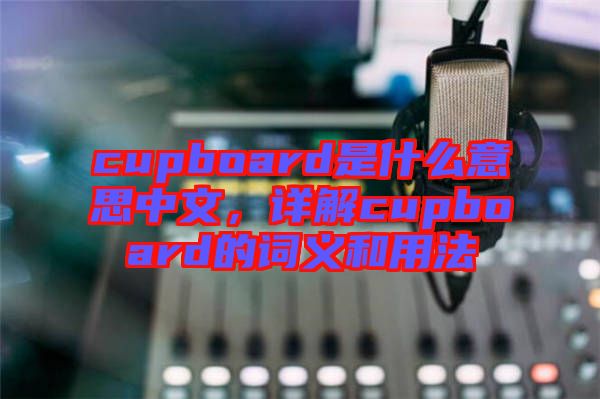 cupboard是什么意思中文,詳解cupboard的詞義和用法