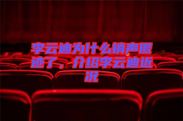 李云迪為什么銷(xiāo)聲匿跡了,介紹李云迪近況