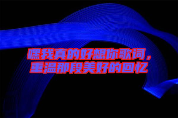 嘿我真的好想你歌詞，重溫那段美好的回憶