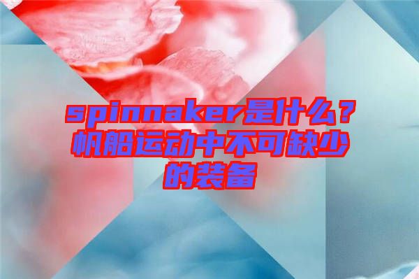 spinnaker是什么?帆船運動中不可缺少的裝備