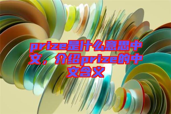 prize是什么意思中文,介紹prize的中文含義