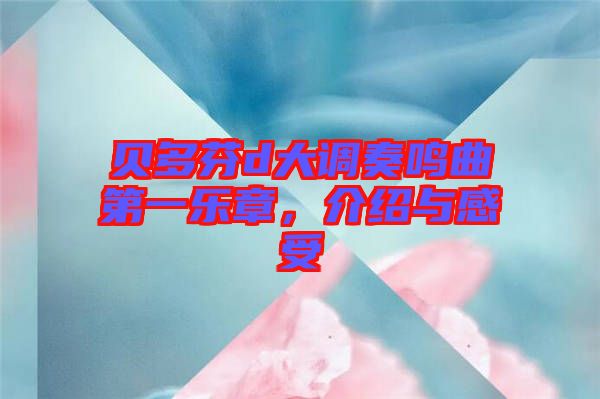 貝多芬d大調奏鳴曲第一樂章,介紹與感受