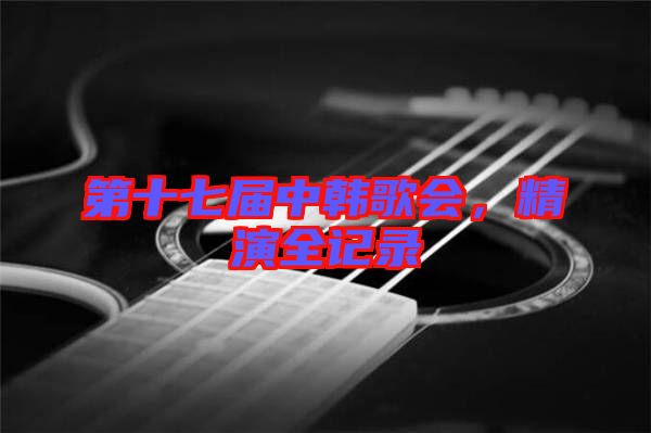 第十七屆中韓歌會,精演全記錄