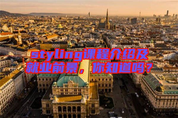 styling課程介紹及就業前景,你知道嗎?