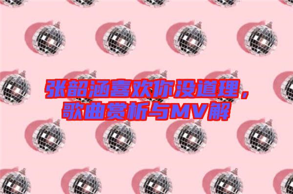 張韶涵喜歡你沒道理，歌曲賞析與MV解