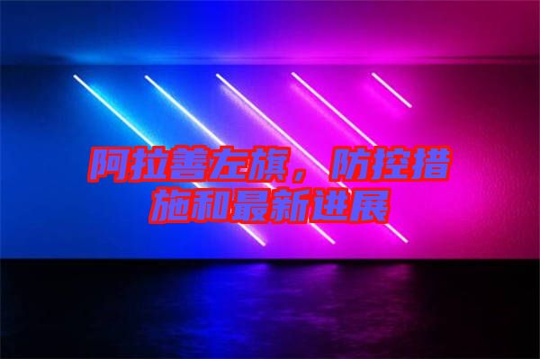 阿拉善左旗,防控措施和最新進展