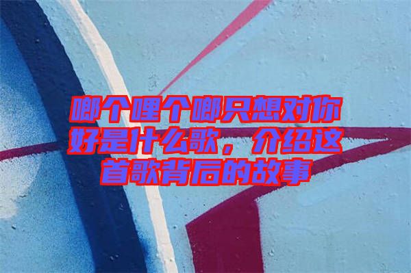 啷個哩個啷只想對你好是什么歌,介紹這首歌背后的故事