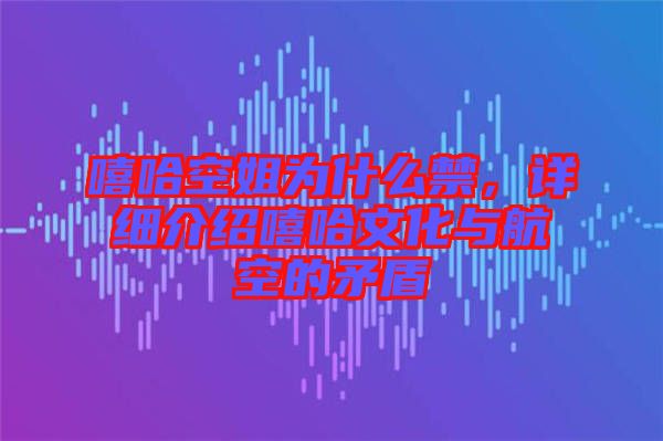 嘻哈空姐為什么禁,詳細介紹嘻哈文化與航空的矛盾