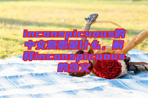 inconspicuous的中文意思是什么,解釋inconspicuous的含義