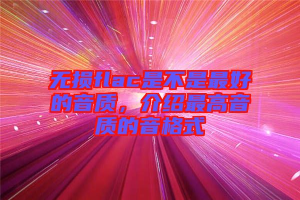 無損flac是不是最好的音質,介紹最高音質的音格式