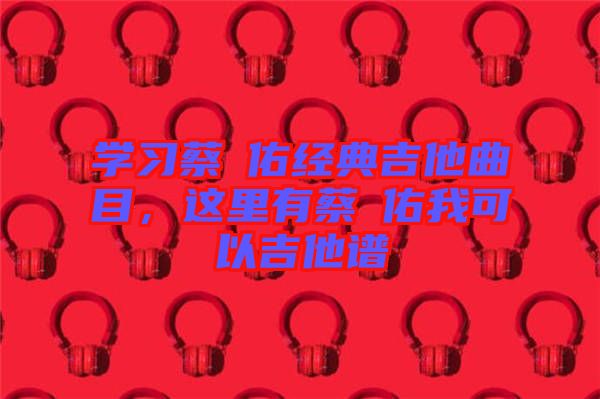 學習蔡旻佑經典吉他曲目，這里有蔡旻佑我可以吉他譜