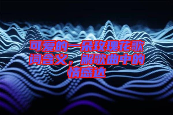 可愛的一朵玫瑰花歌詞含義,解歌曲中的情感達