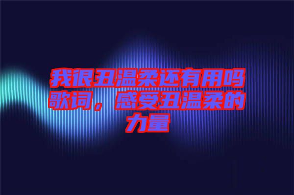 我很丑溫柔還有用嗎歌詞,感受丑溫柔的力量