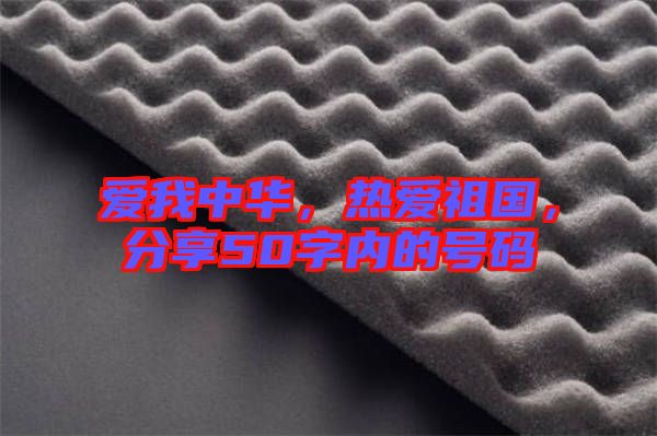 愛我中華，熱愛祖國，分享50字內的號碼