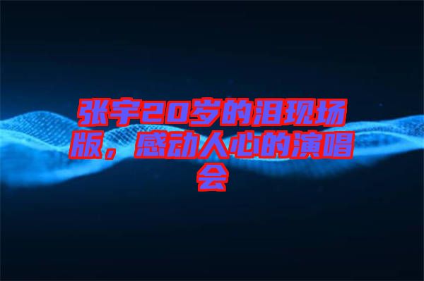 張宇20歲的淚現場版,感動人心的演唱會