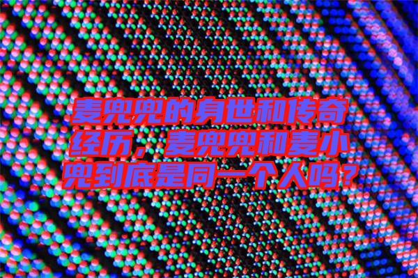 麥兜兜的身世和傳奇經歷,麥兜兜和麥小兜到底是同一個人嗎?