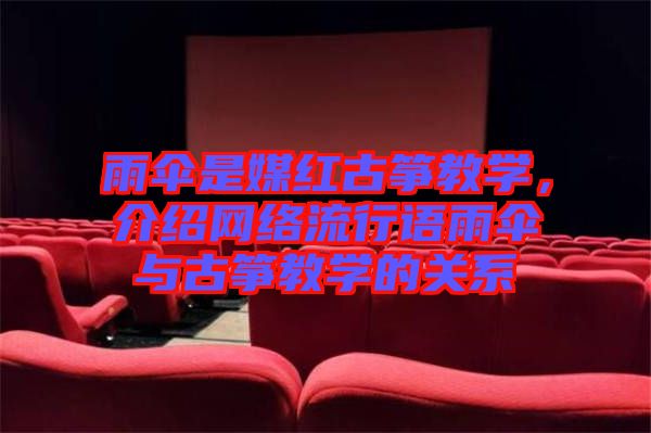 雨傘是媒紅古箏教學(xué),介紹網(wǎng)絡(luò)流行語雨傘與古箏教學(xué)的關(guān)系