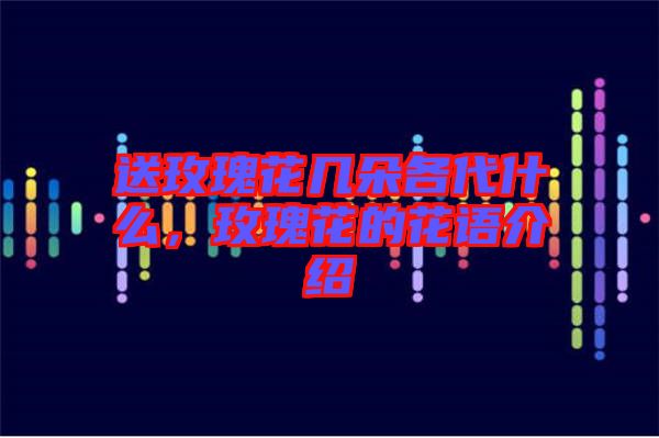 送玫瑰花幾朵各代什么,玫瑰花的花語介紹