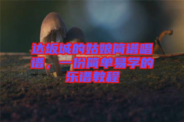 達(dá)坂城的姑娘簡譜唱譜,一份簡單易學(xué)的樂譜教程