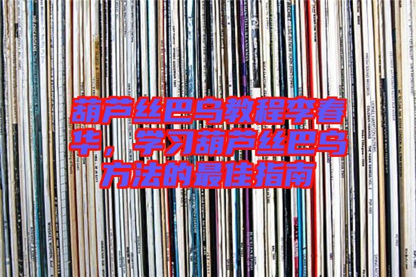 葫蘆絲巴烏教程李春華,學(xué)習(xí)葫蘆絲巴烏方法的最佳指南