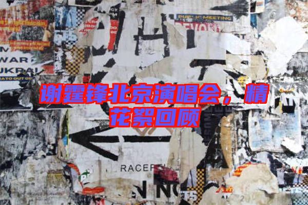 謝霆鋒北京演唱會(huì),精花絮回顧