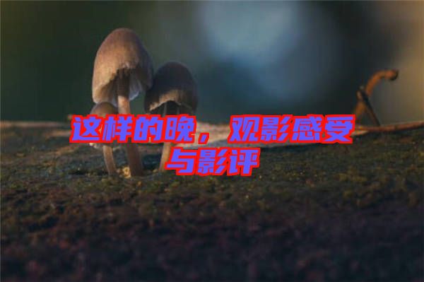 這樣的晚，觀影感受與影評
