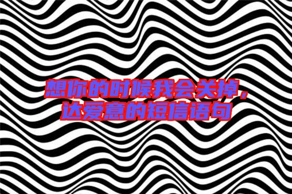 想你的時(shí)候我會(huì)關(guān)掉,達(dá)愛意的短信語句