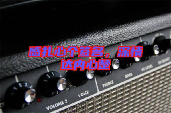 感扎心個簽名,深情達內心楚