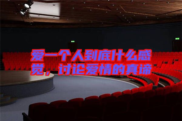 愛一個人到底什么感覺,討論愛情的真諦