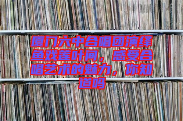 廈門六中合唱團演繹魚戲蓮葉間，感受合唱藝術的魅力，你知道嗎