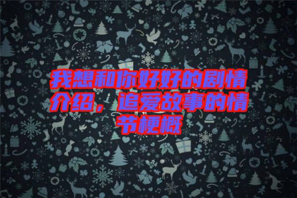 我想和你好好的劇情介紹，追愛故事的情節(jié)梗概