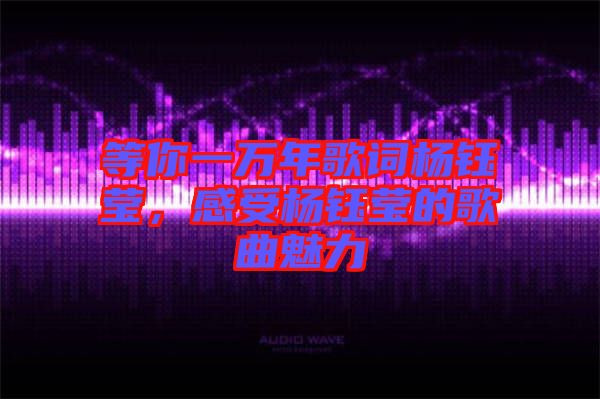 等你一萬年歌詞楊鈺瑩,感受楊鈺瑩的歌曲魅力