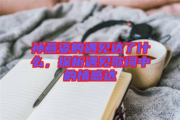 孫燕姿的遇見達了什么,探析遇見歌詞中的情感達