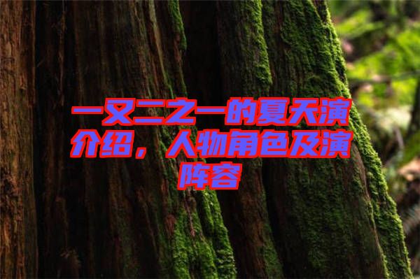 一又二之一的夏天演介紹，人物角色及演陣容