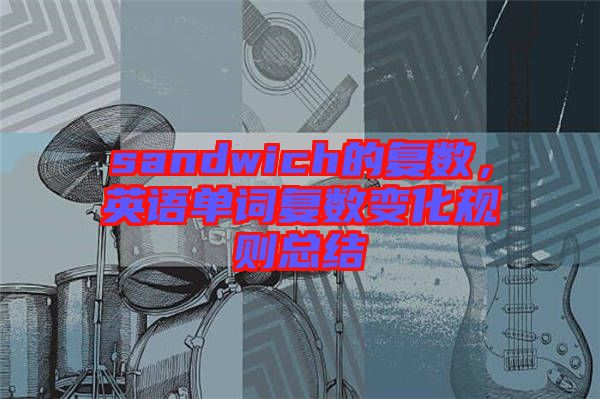 sandwich的復數，英語單詞復數變化規則總結