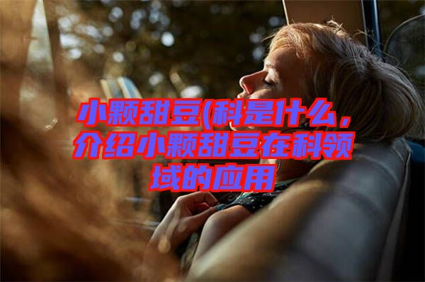 小顆甜豆(科是什么,介紹小顆甜豆在科領域的應用