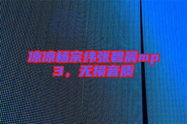 涼涼楊宗緯張碧晨mp3,無損音質(zhì)