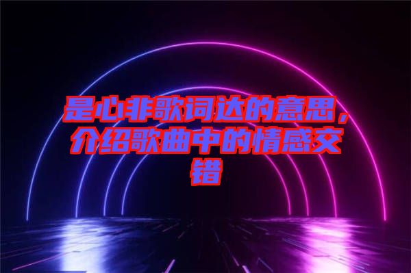 是心非歌詞達的意思,介紹歌曲中的情感交錯