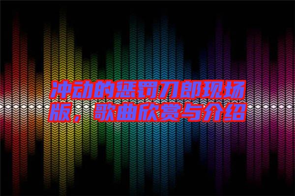 沖動(dòng)的懲罰刀郎現(xiàn)場(chǎng)版,歌曲欣賞與介紹