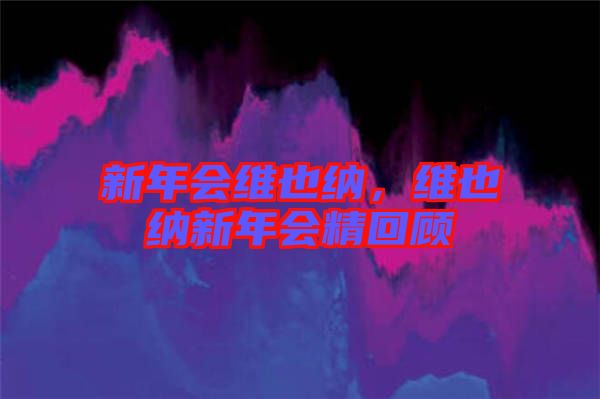 新年會維也納,維也納新年會精回顧