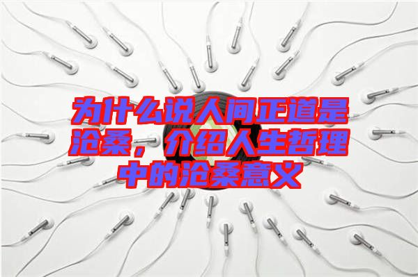 為什么說人間正道是滄桑，介紹人生哲理中的滄桑意義