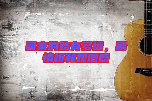 回家的路有多遠,劇情析和觀后感