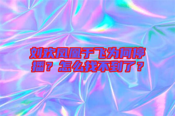 劉歡鳳凰于飛為何停播？怎么找不到了？