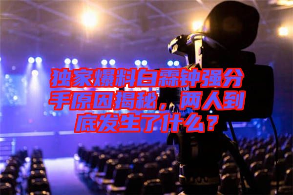 獨(dú)家爆料白霖鐘強(qiáng)分手原因揭秘，兩人到底發(fā)生了什么？