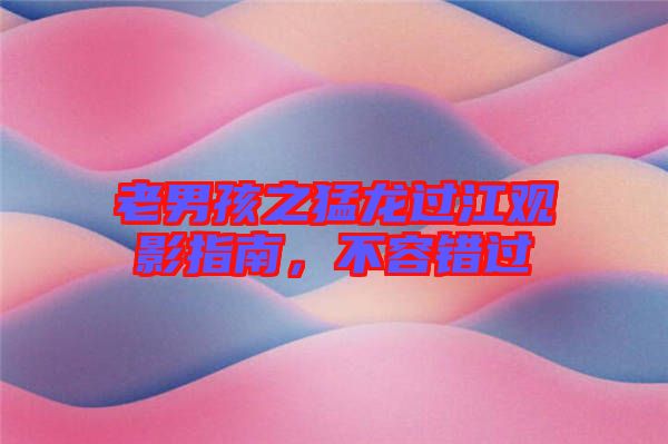 老男孩之猛龍過江觀影指南，不容錯過