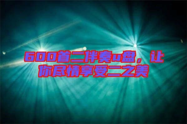600首二伴奏u盤,讓你盡情享受二之美