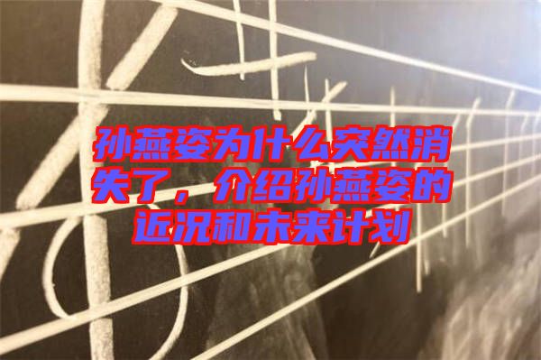 孫燕姿為什么突然消失了,介紹孫燕姿的近況和未來計劃