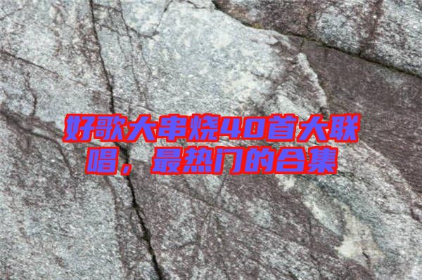 好歌大串燒40首大聯唱,最熱門的合集