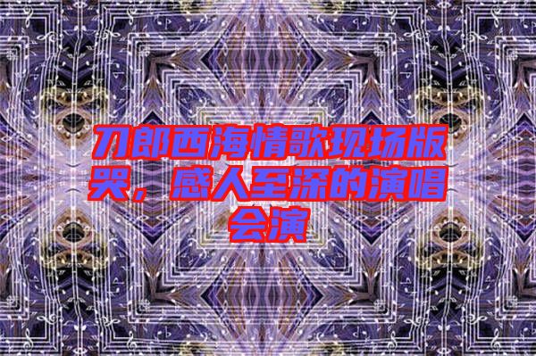 刀郎西海情歌現場版哭,感人至深的演唱會演